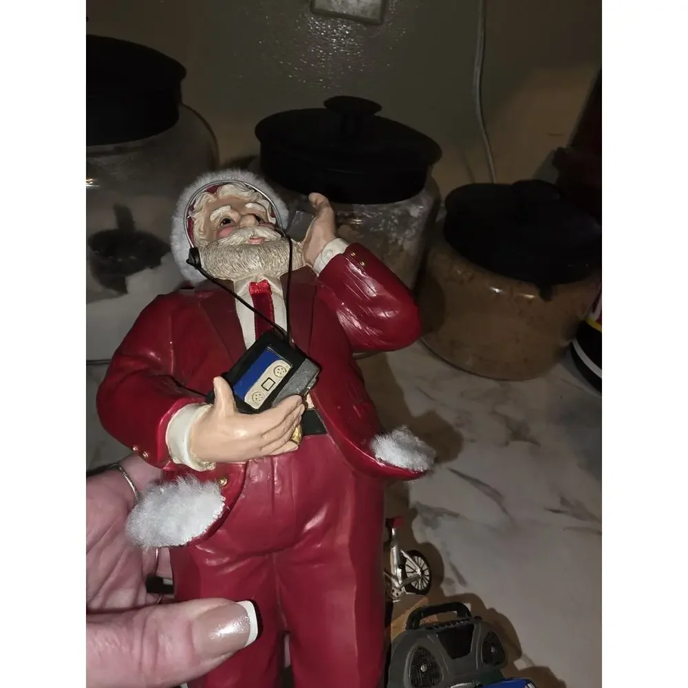 Vtg 80s Midwest 20th Century Santa Claus Cassette Player Mobile Phone Christmas